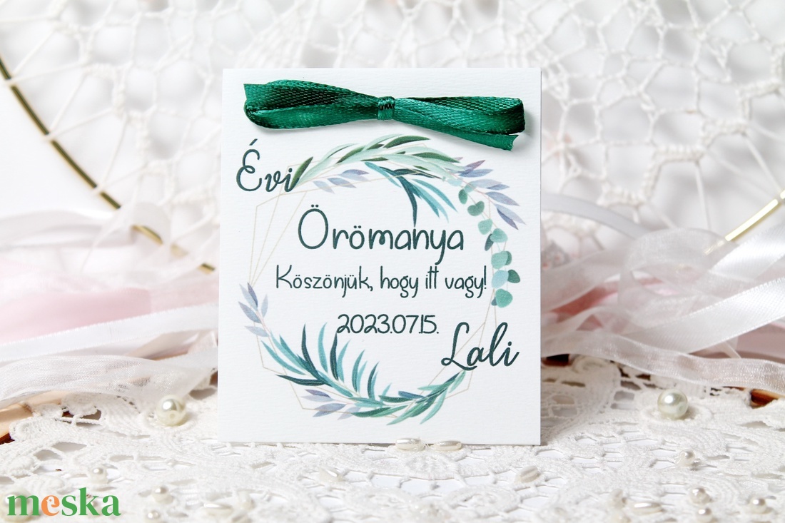 Köszönetajándék tea greenery stílusban - esküvő - emlék & ajándék - köszönőajándék - Meska.hu