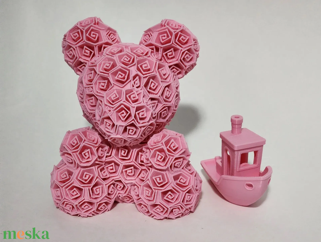 Rózsa maci - otthon & életmód - dekoráció - dísztárgy - Meska.hu