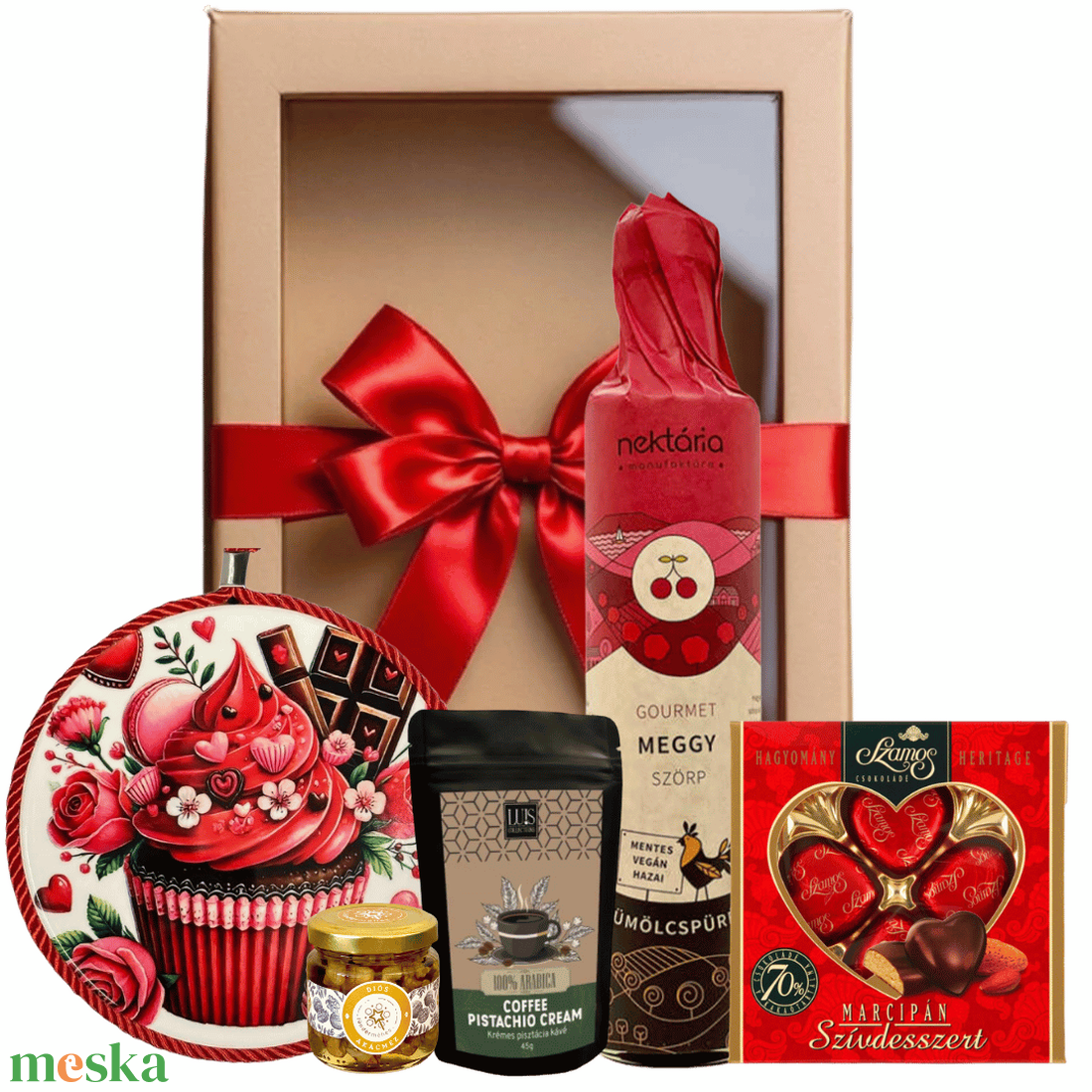 Valentin napi harmónia - élelmiszer - gourmet ajándékcsomag - Meska.hu