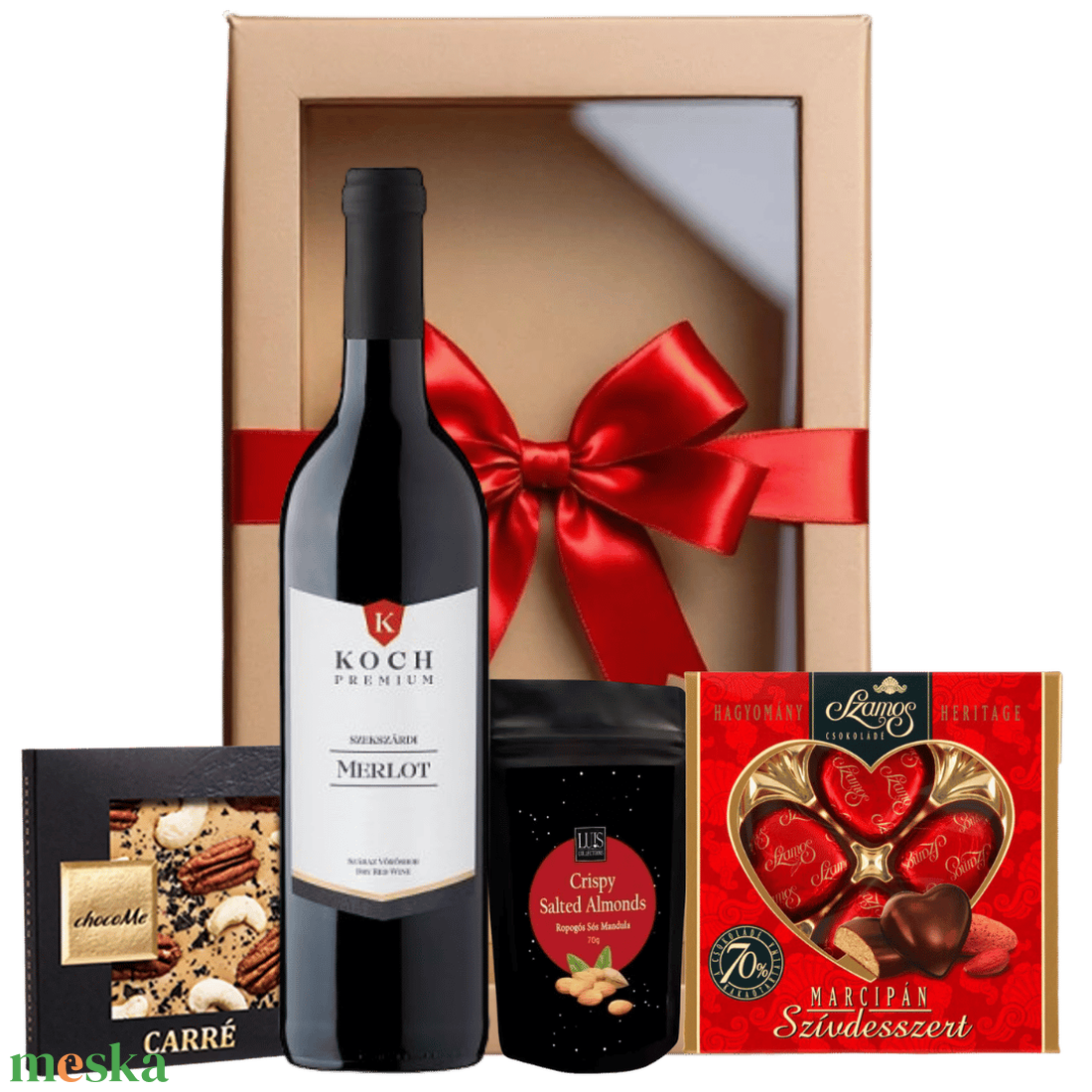 Elegancia Valentin napi ajándékcsomag - élelmiszer - gourmet ajándékcsomag - Meska.hu