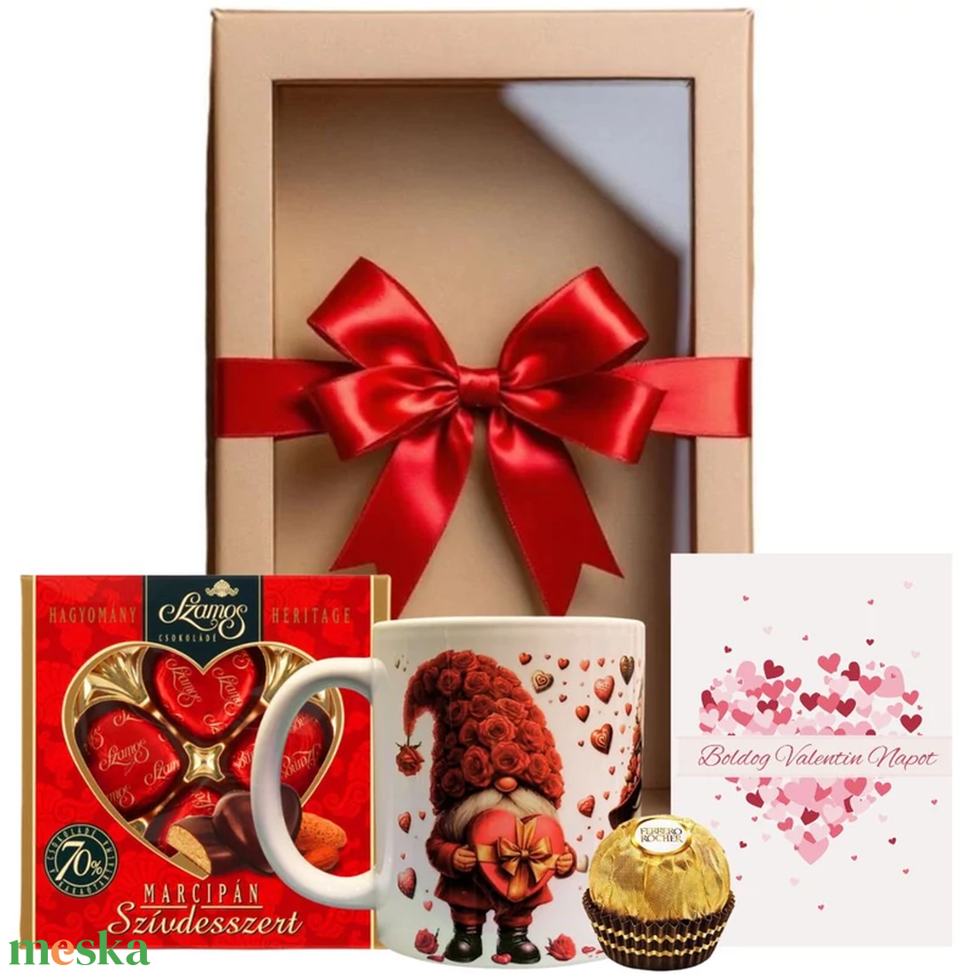 Szeretettel Valentin napra - élelmiszer - gourmet ajándékcsomag - Meska.hu