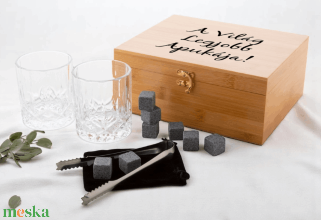 Luxus whisky szett bambusz dobozban - kellékek & szerszámok - fa - doboz - Meska.hu Luxus whisky szett bambusz dobozban - kellékek & szerszámok - fa - doboz - Meska.hu