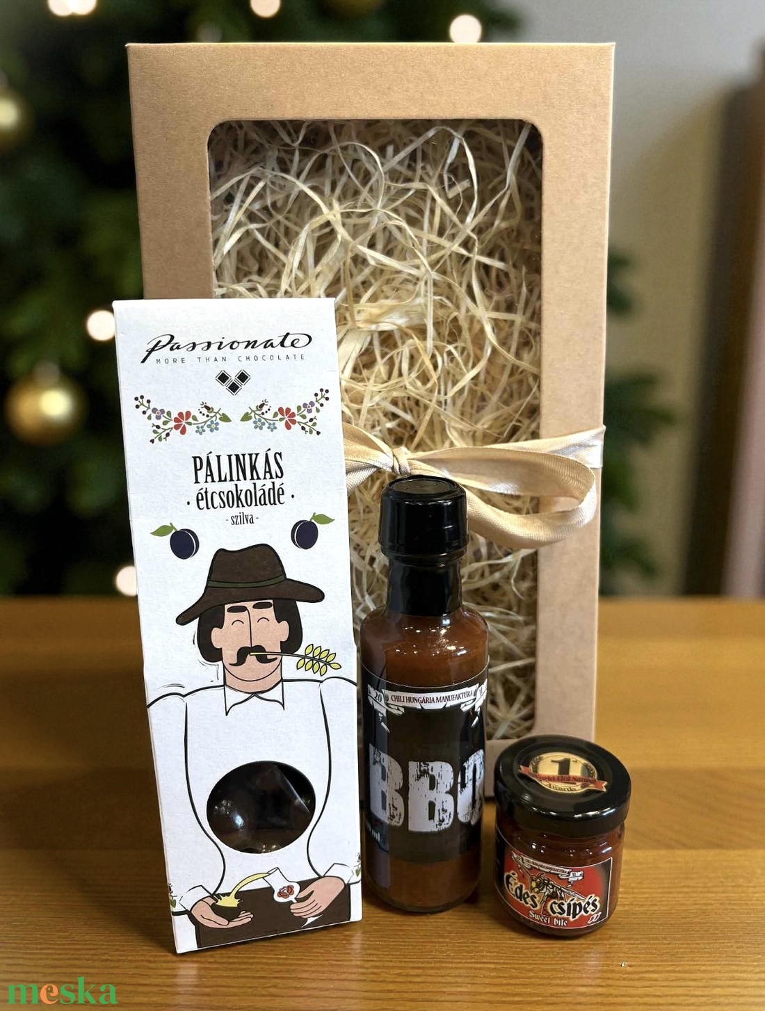 Férfi ajándékcsomag karácsonyra - élelmiszer - gourmet ajándékcsomag - Meska.hu