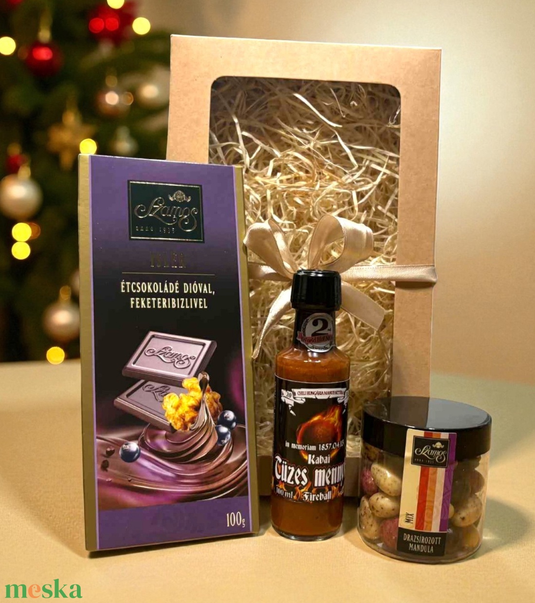 Férfi karácsonyi ajándékcsomag - élelmiszer - gourmet ajándékcsomag - Meska.hu