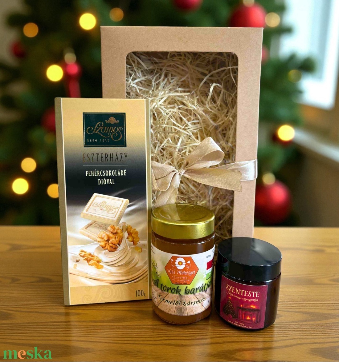 Női karácsonyi ajándékcsomag - élelmiszer - gourmet ajándékcsomag - Meska.hu