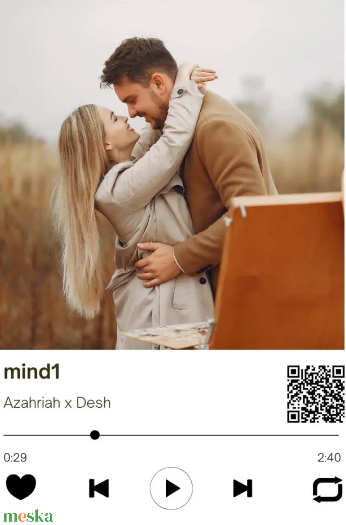 Egyedi Spotify stílusú fényképes poszter � Képkeretben - otthon & életmód - dekoráció - kép & falikép - poszter - Meska.hu