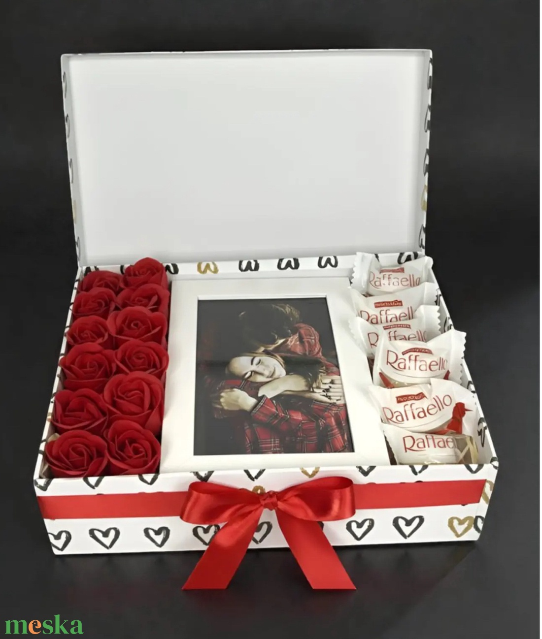Raffaello ajándékcsomag saját fotóval - otthon & életmód - virágdekoráció - virágok - virágbox - Meska.hu