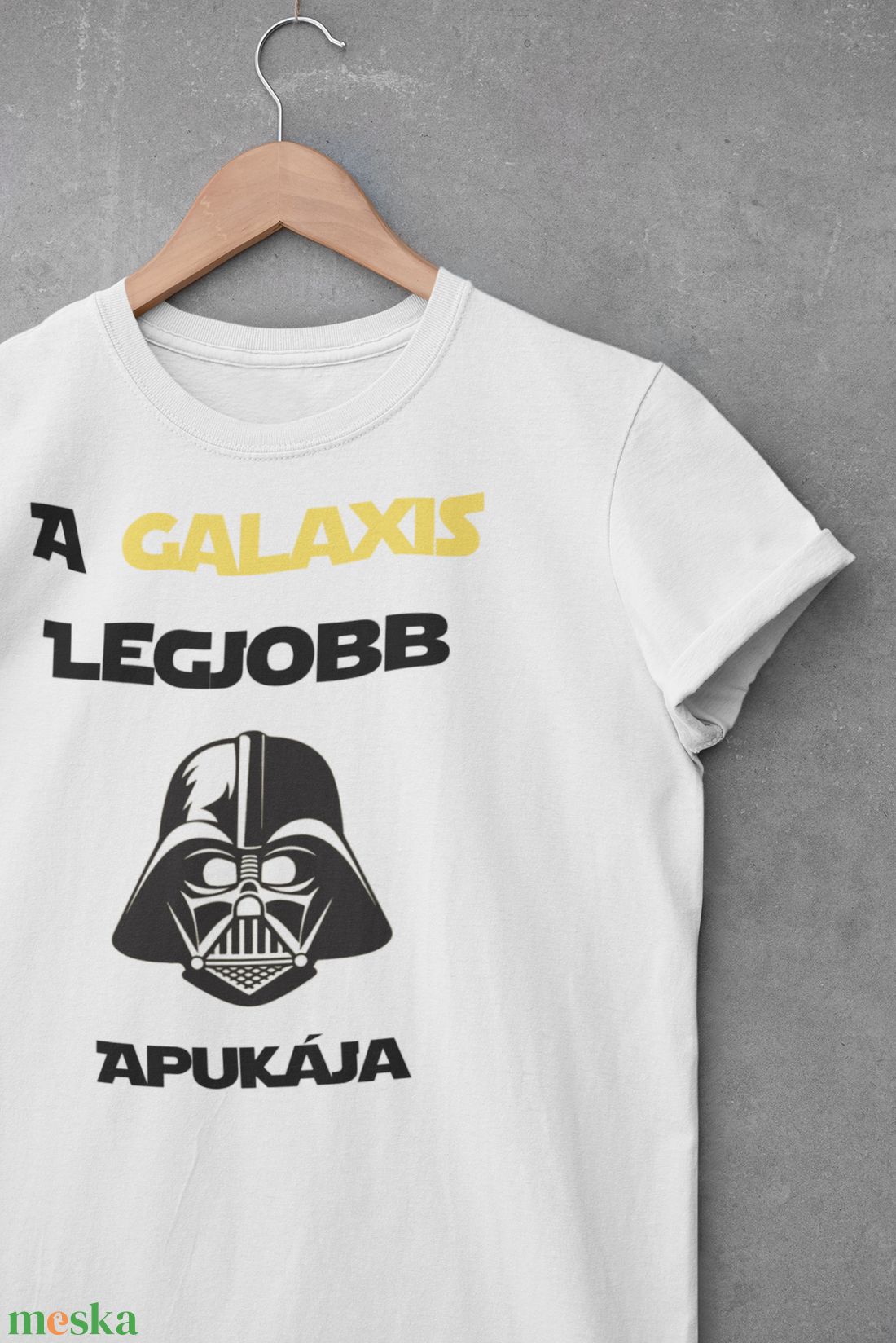 A Galaxis Legjobb Apukája-Star Wars Pamut Póló - ruha & divat - férfi ruha - póló - Meska.hu