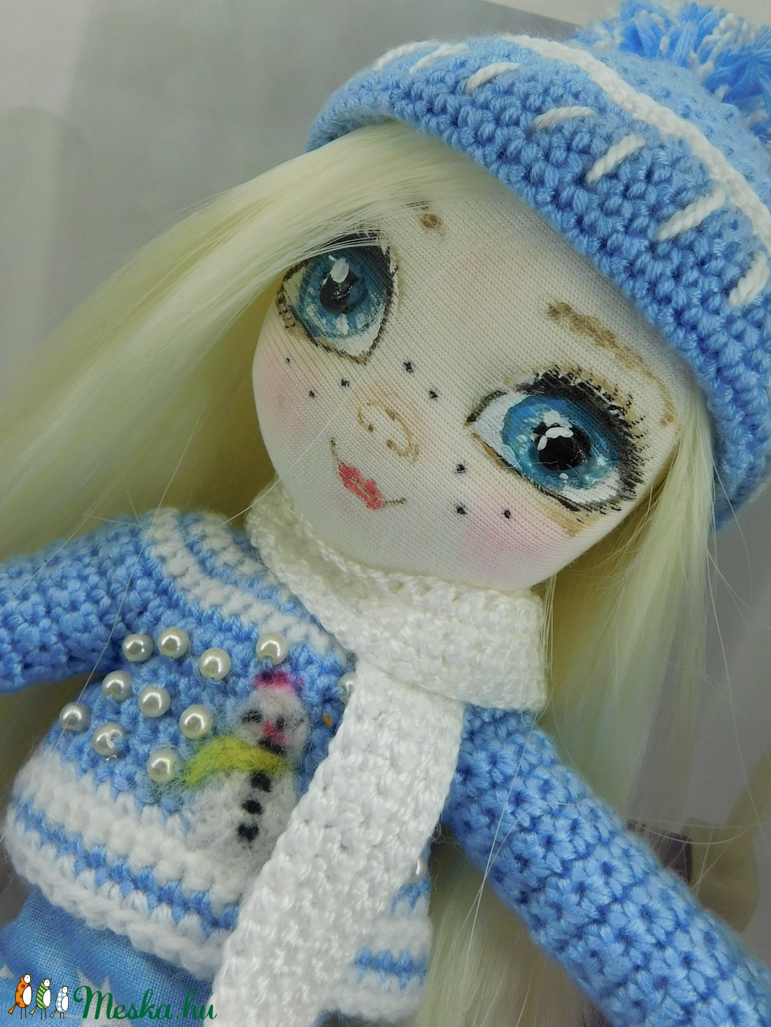 Zsuzsu baba kékben - játék & sport - baba & babaház - baba - Meska.hu