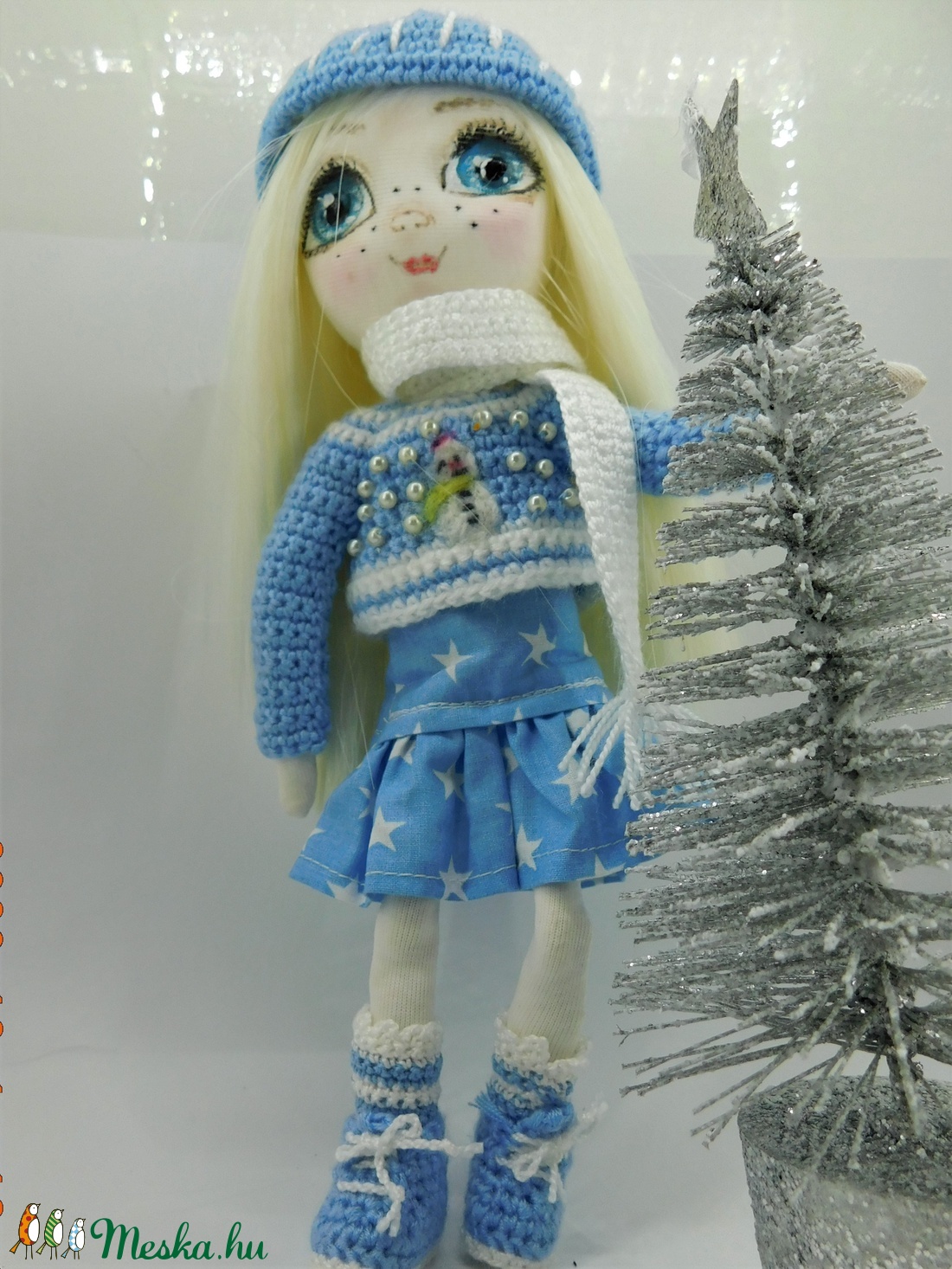 Zsuzsu baba kékben - játék & sport - baba & babaház - baba - Meska.hu