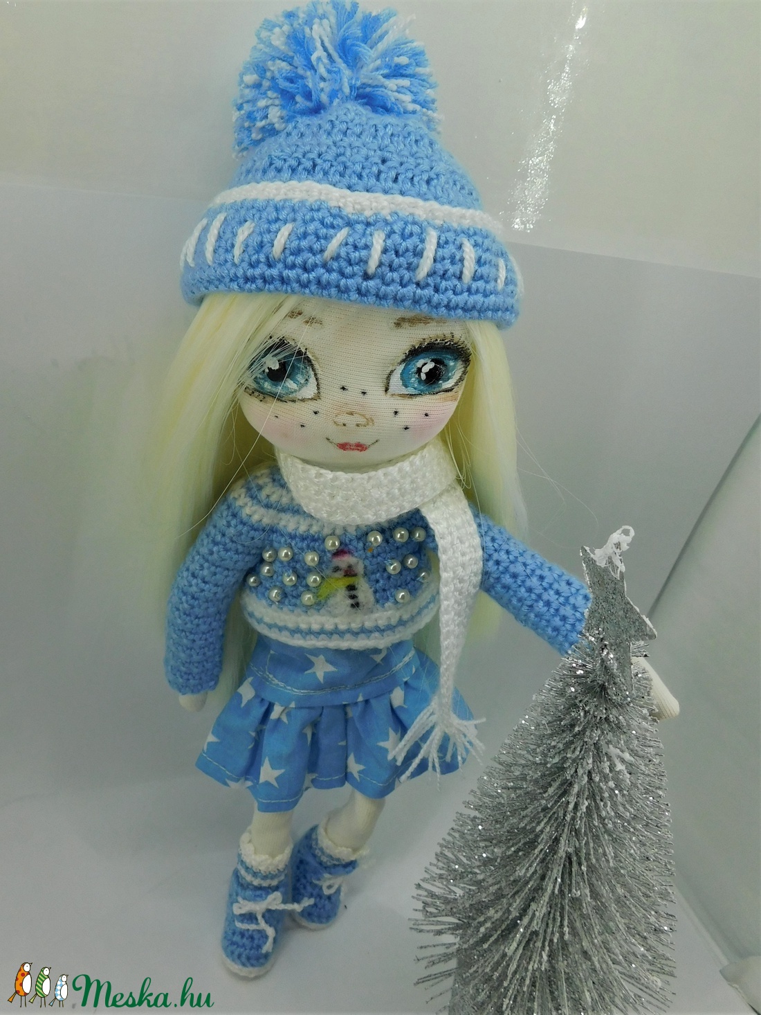 Zsuzsu baba kékben - játék & sport - baba & babaház - baba - Meska.hu