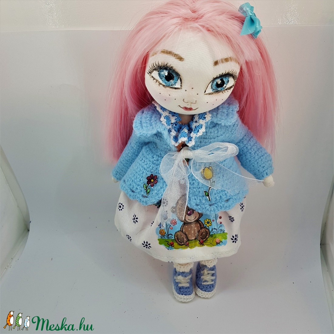 Zsuzsu baba,kék pulcsiban - játék & sport - baba & babaház - baba - Meska.hu
