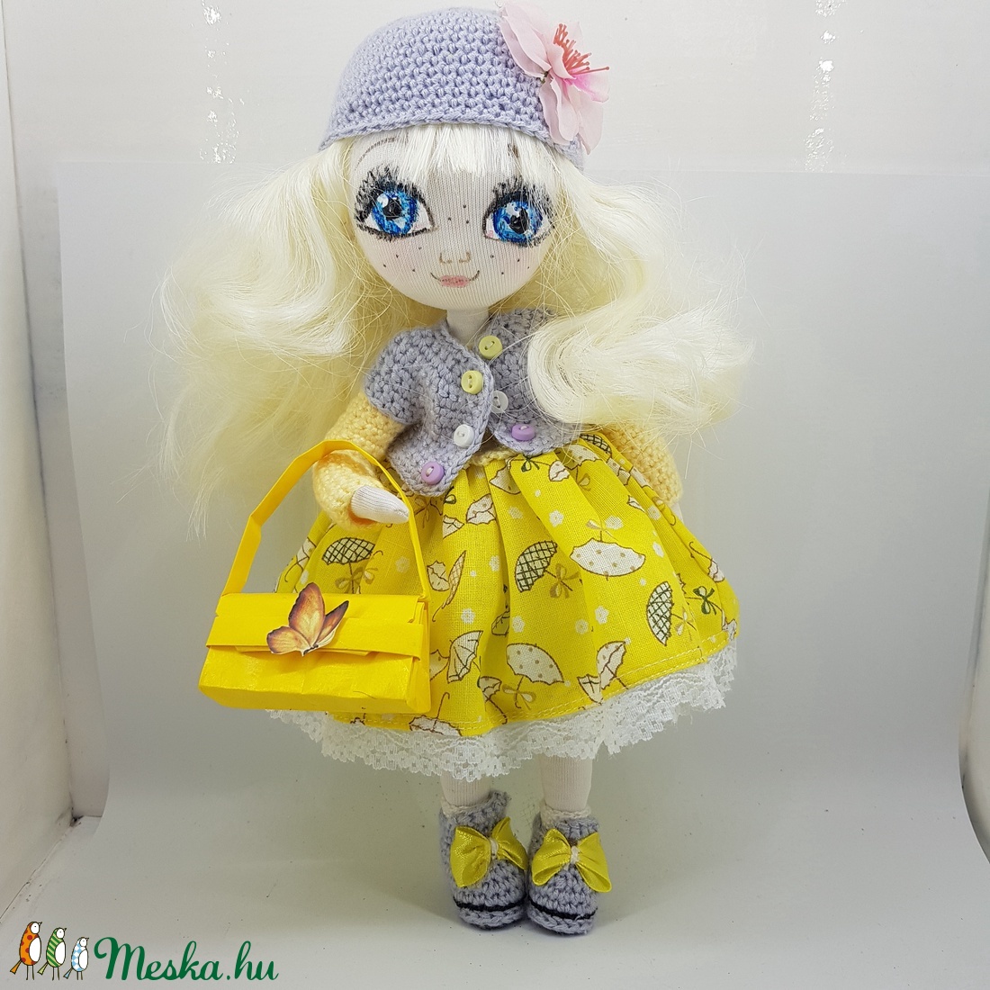 Zsuzsu baba sárgában - játék & sport - baba & babaház - baba - Meska.hu