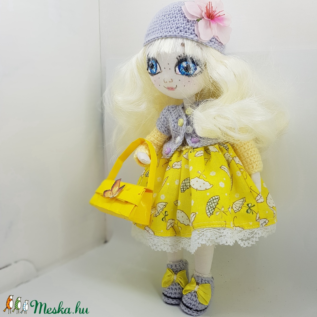 Zsuzsu baba sárgában - játék & sport - baba & babaház - baba - Meska.hu