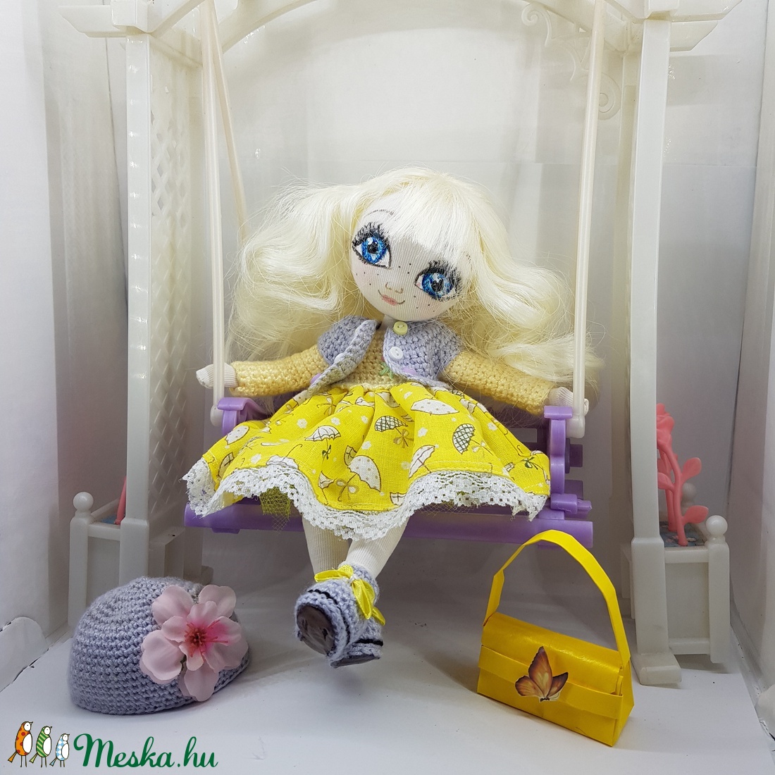 Zsuzsu baba sárgában - játék & sport - baba & babaház - baba - Meska.hu