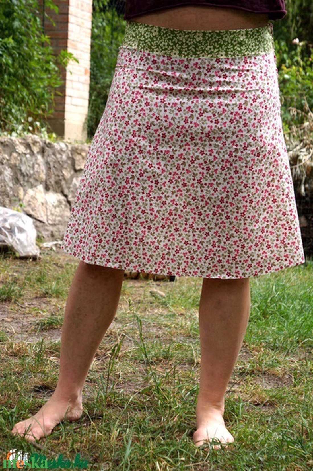 Virágos szoknya - ruha & divat - női ruha - szoknya - Meska.hu