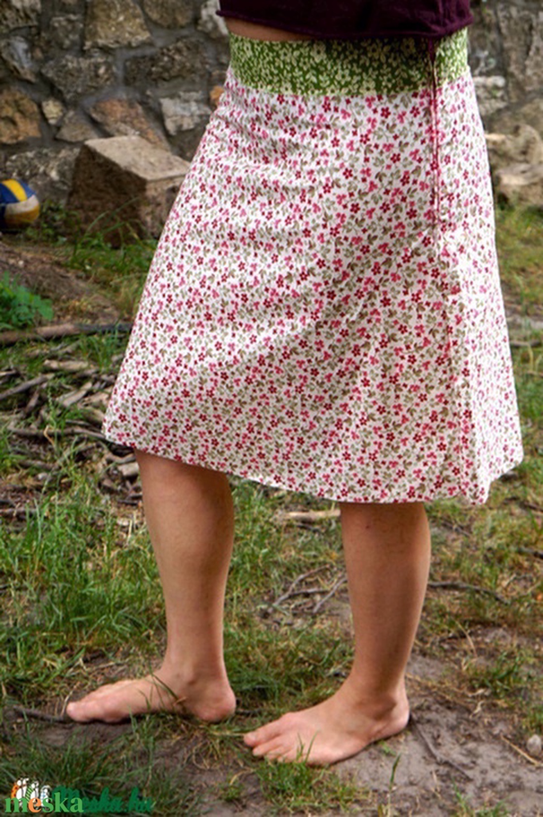 Virágos szoknya - ruha & divat - női ruha - szoknya - Meska.hu