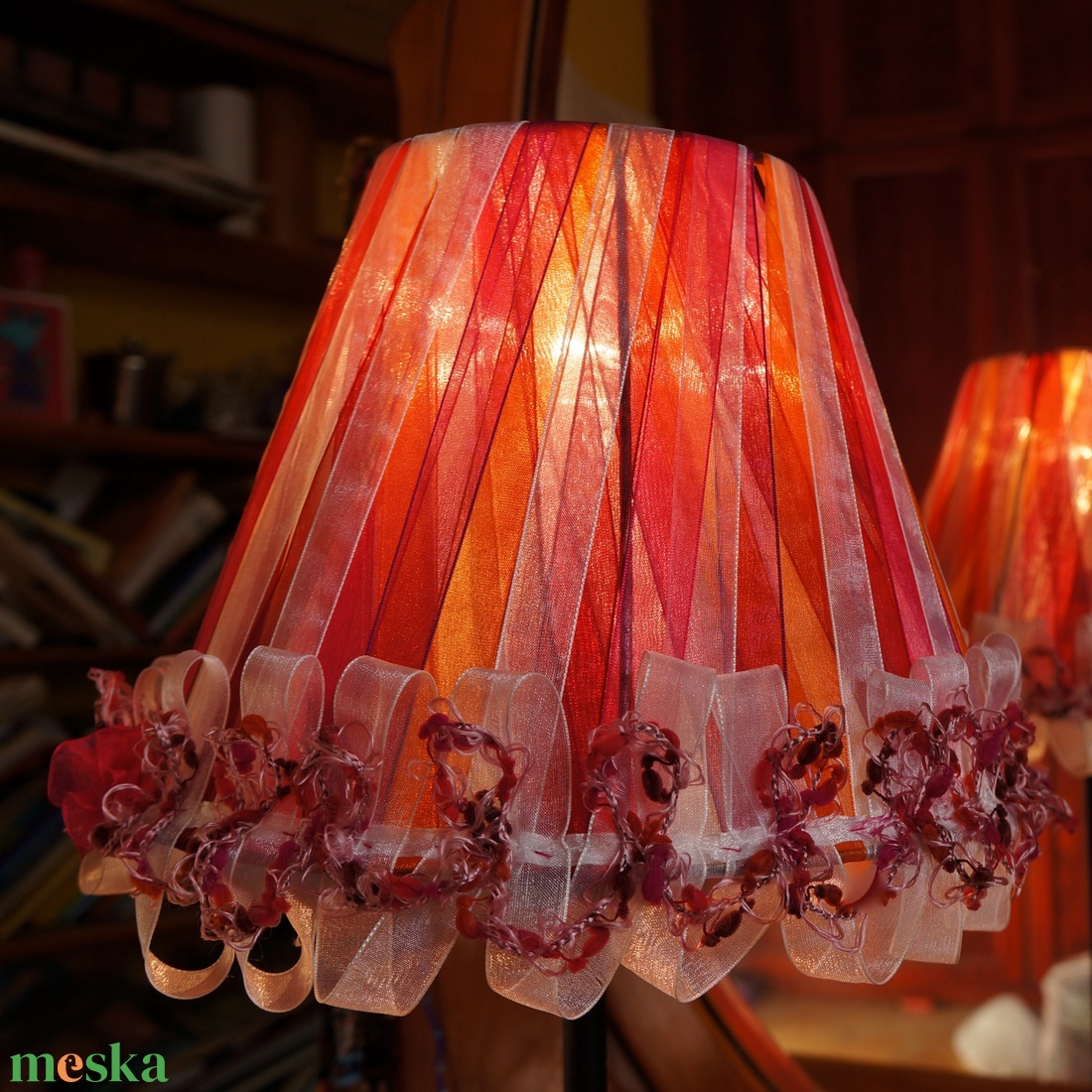 Szalagos asztali lámpa - otthon & életmód - lámpa - asztali lámpa - Meska.hu