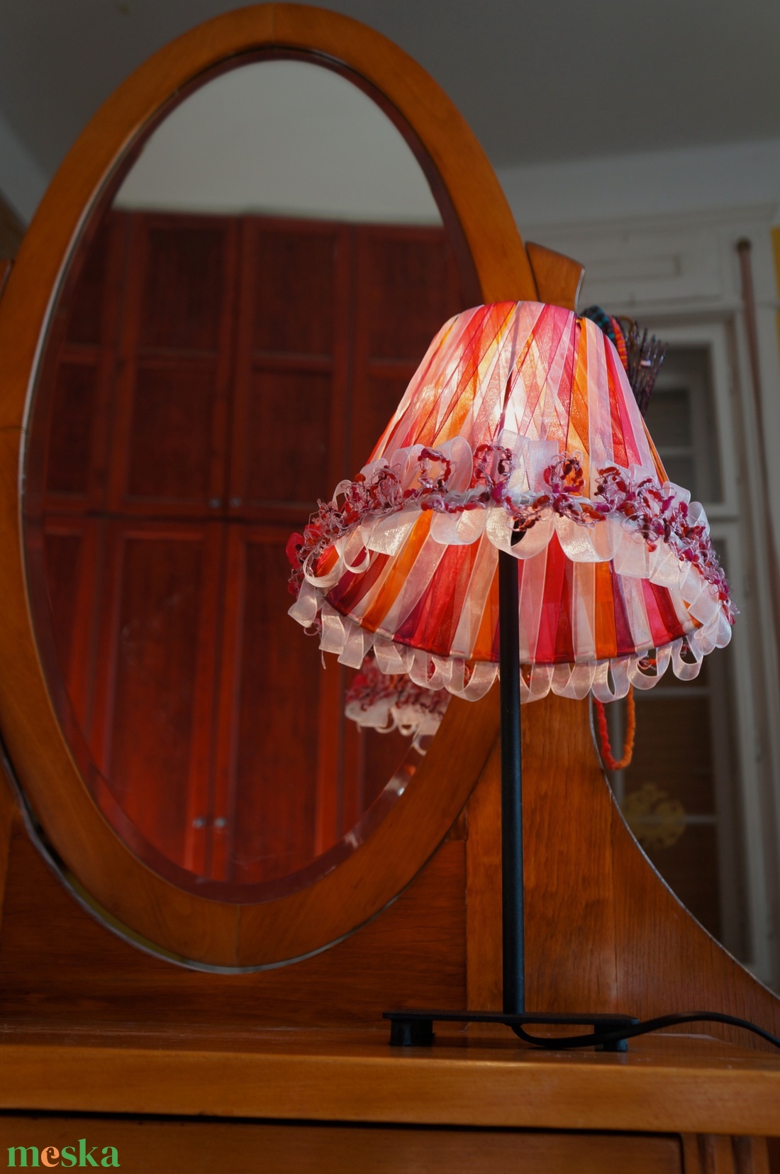 Szalagos asztali lámpa - otthon & életmód - lámpa - asztali lámpa - Meska.hu