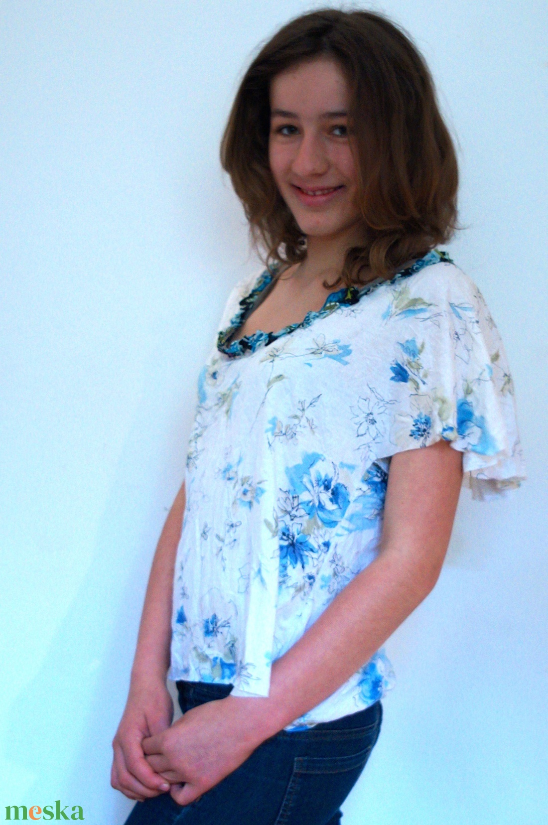 Pillangó ujjú póló - ruha & divat - női ruha - póló, felső - Meska.hu