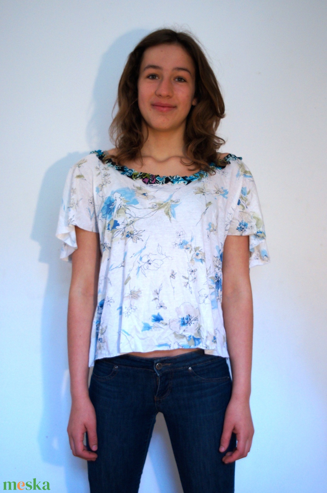 Pillangó ujjú póló - ruha & divat - női ruha - póló, felső - Meska.hu