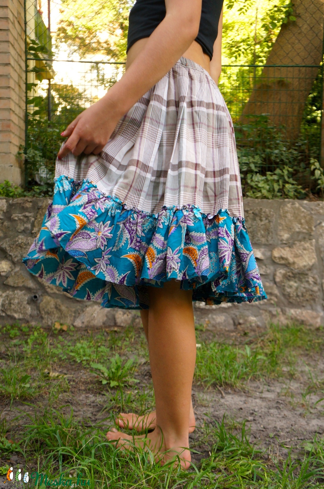 Upcycled újrahasznosított szoknyából készült szoknya - ruha & divat - női ruha - szoknya - Meska.hu Upcycled újrahasznosított szoknyából készült szoknya - ruha & divat - női ruha - szoknya - Meska.hu