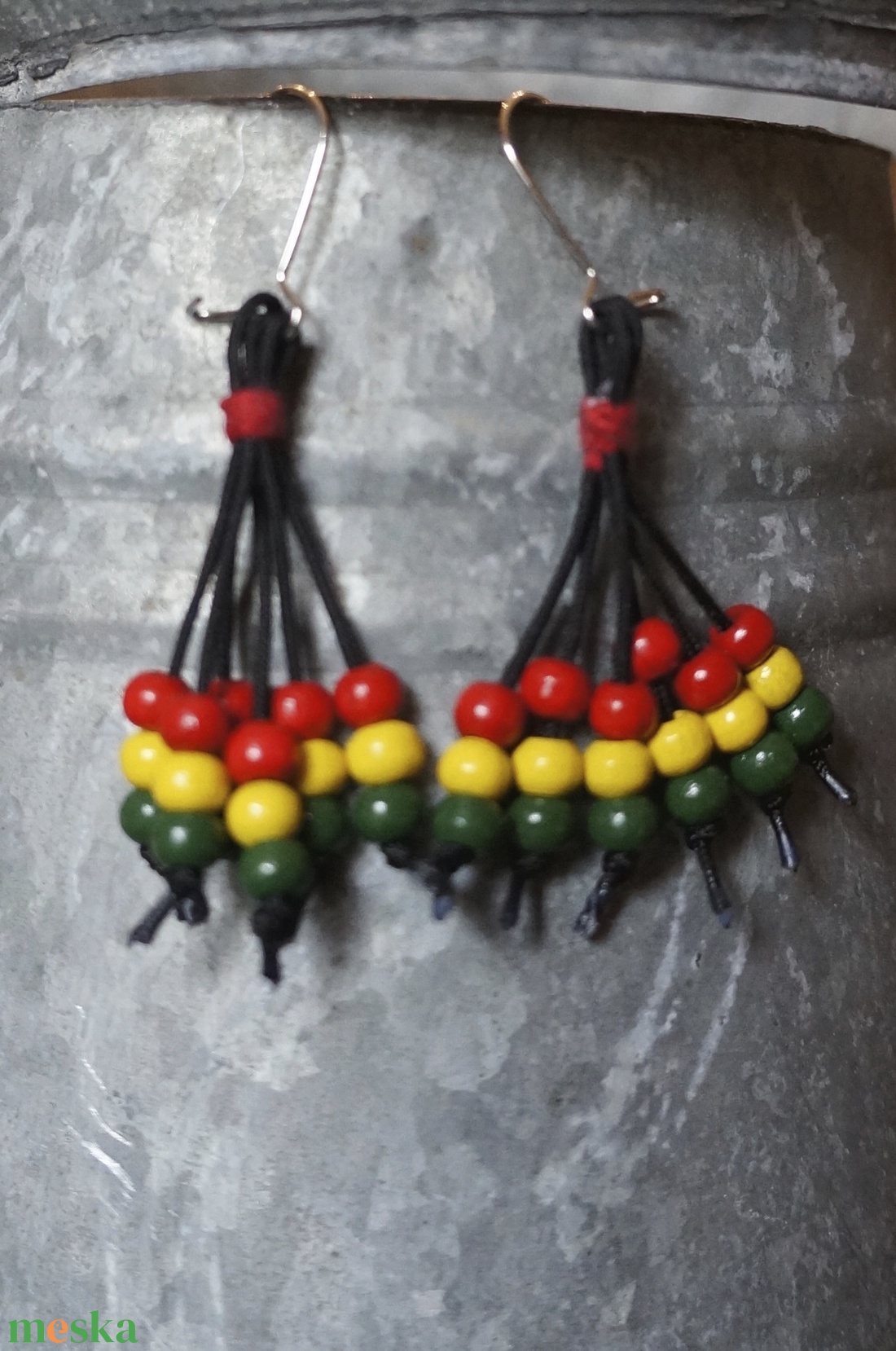 Afro Fagyöngy fülbevaló - ékszer - fülbevaló - csillár fülbevaló - Meska.hu