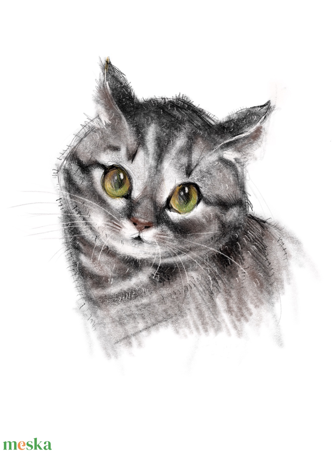 Macska kutya kisállat állat portré - művészet - grafika & illusztráció - digitális - Meska.hu