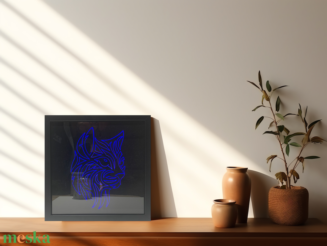 LED Macska 03 - otthon & életmód - dekoráció - kép & falikép - fából készült kép - Meska.hu