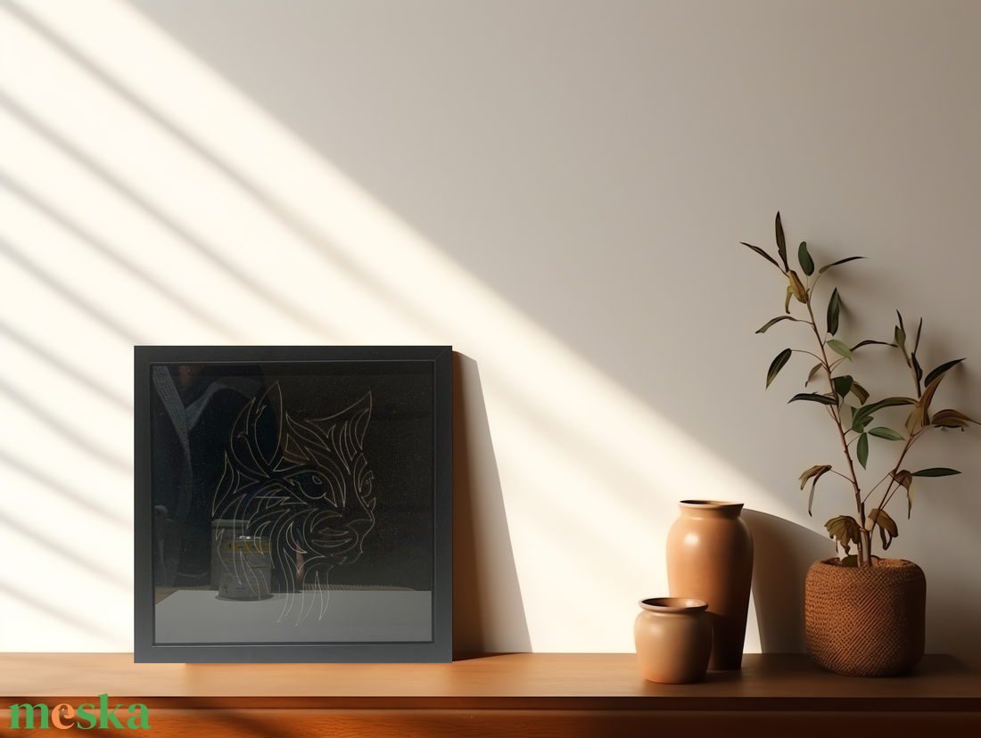 LED Macska 03 - otthon & életmód - dekoráció - kép & falikép - fából készült kép - Meska.hu