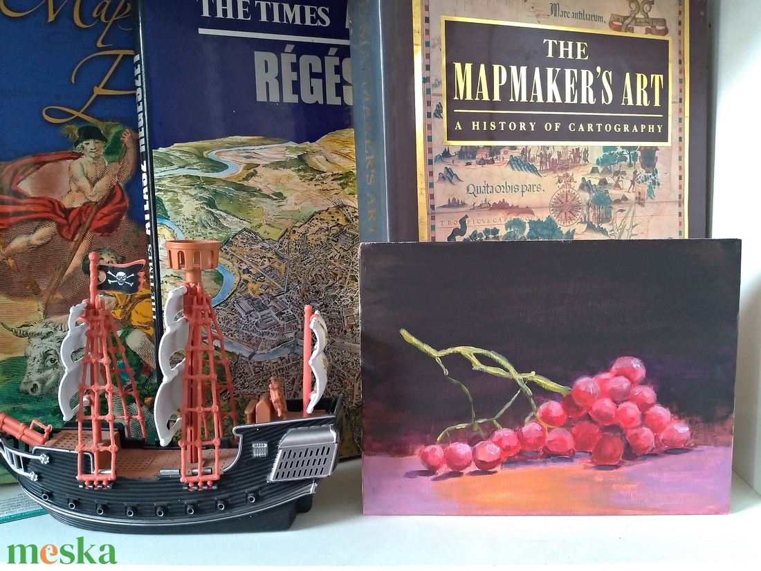 Szőlőfürt - művészet - festmény - akril - Meska.hu