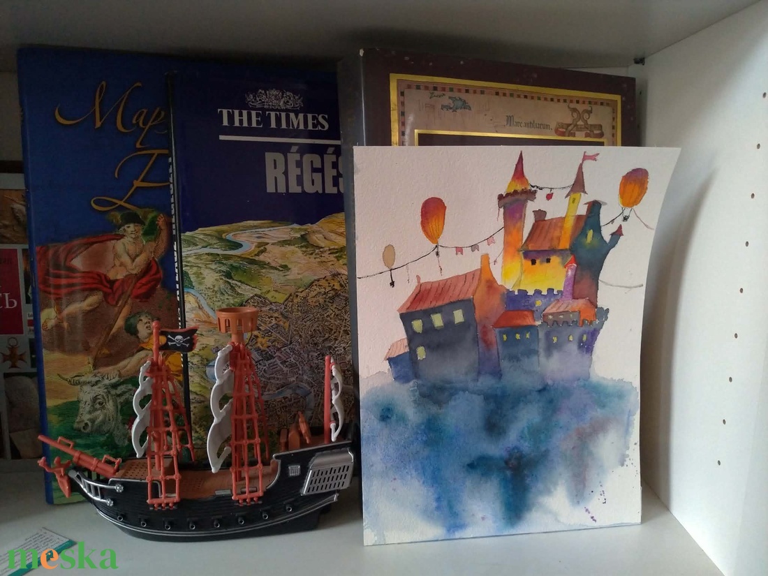 Varázskastély - művészet - festmény - akvarell - Meska.hu