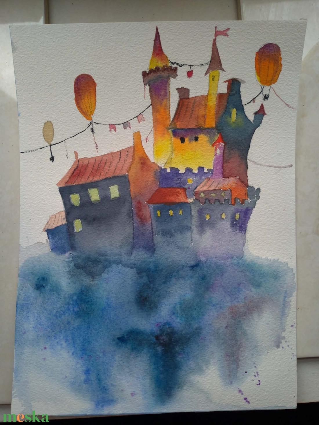 Varázskastély - művészet - festmény - akvarell - Meska.hu