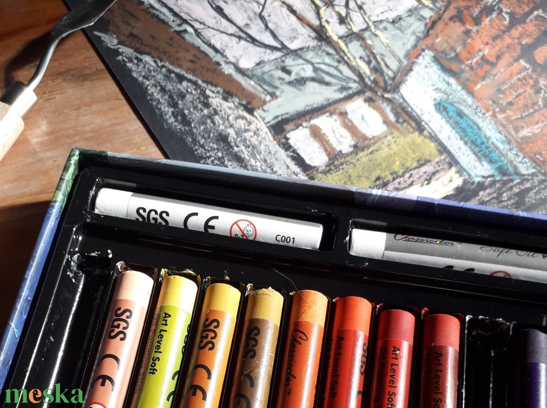 Kora tavasz Vácon (2026. március) - művészet - festmény - pasztell - Meska.hu