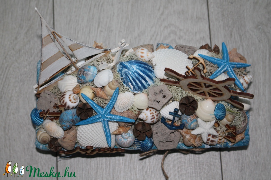 Nyári, tengeri, kagylós asztaldísz - otthon & életmód - dekoráció - Meska.hu