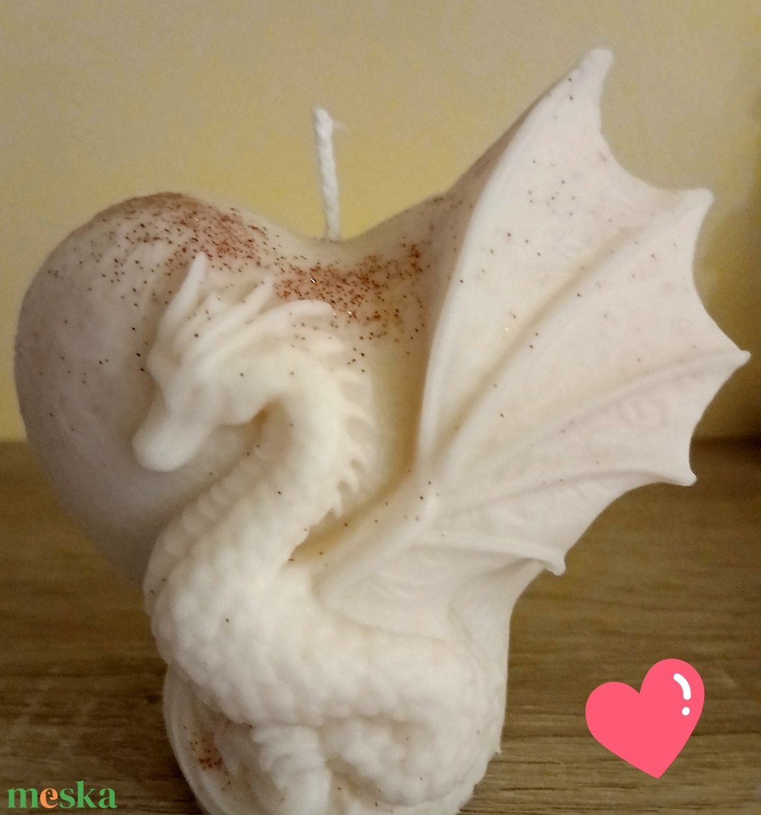 Sárkányszív gyertya - otthon & életmód - gyertya, illat, aroma - gyertya - Meska.hu