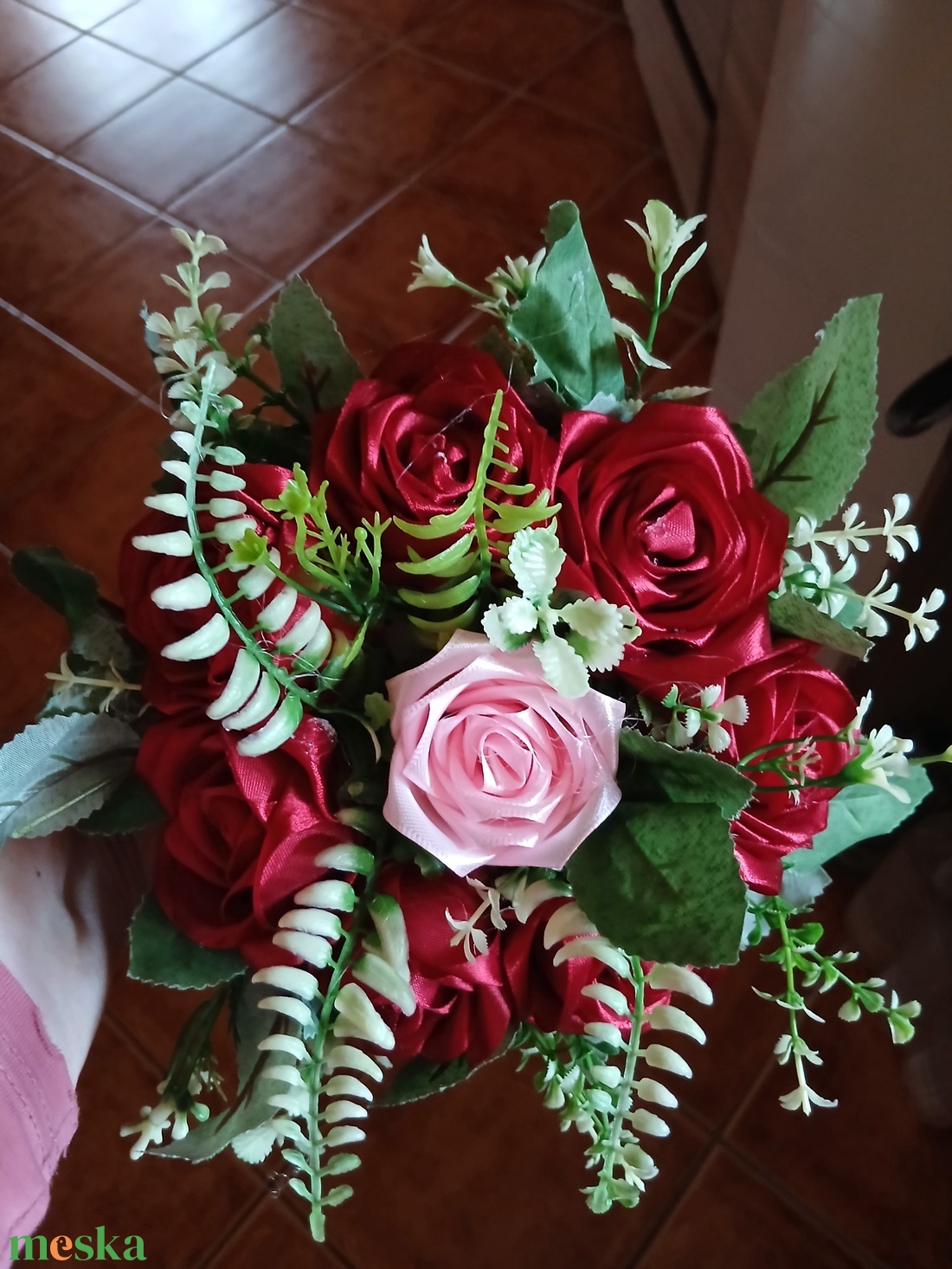 Szatén rózsa box - otthon & életmód - dekoráció - asztal és polc dekoráció - asztaldísz - Meska.hu