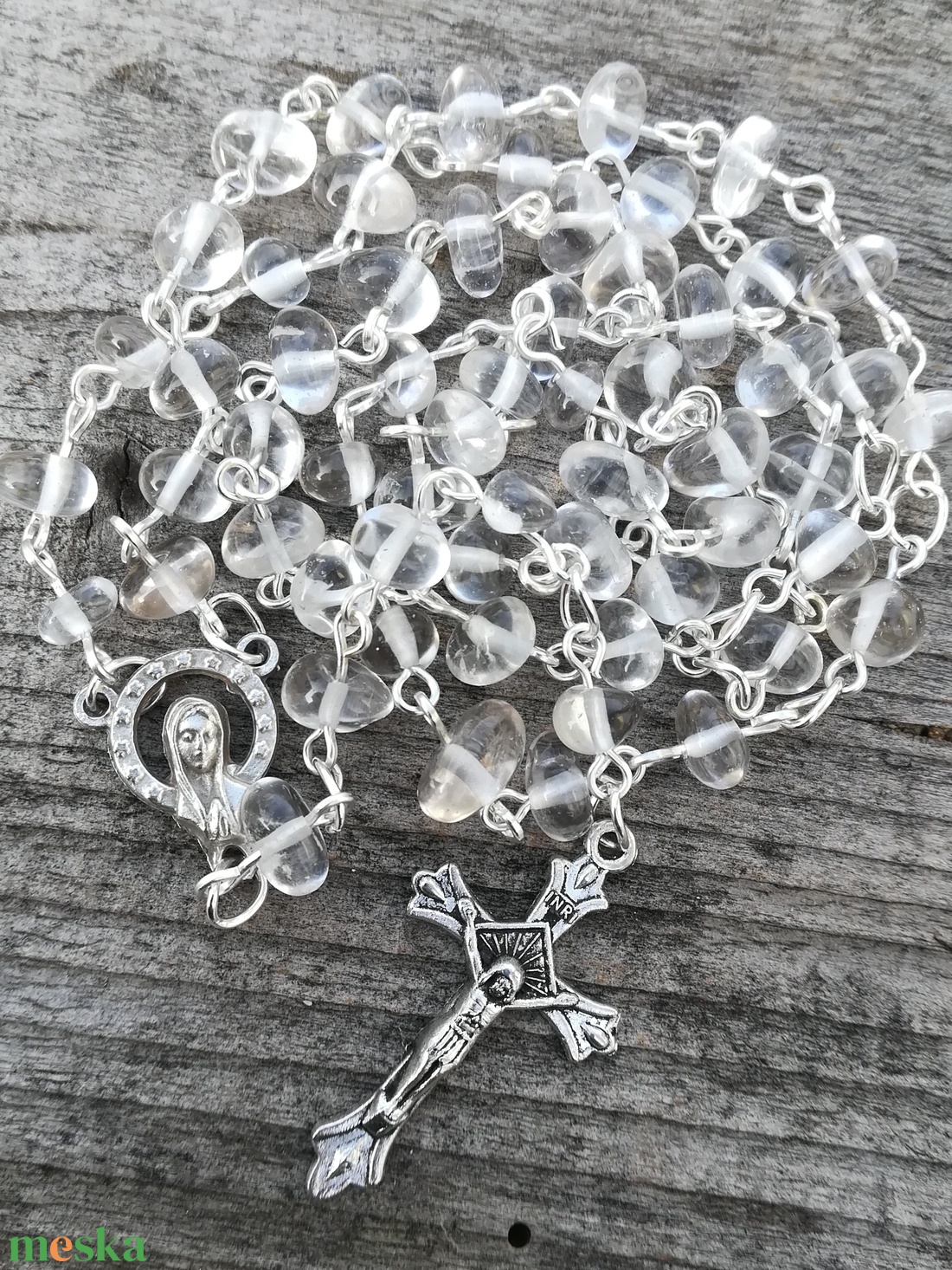 Hegyikristály rózsafüzér  - otthon & életmód - vallás - lánc & füzér - Meska.hu