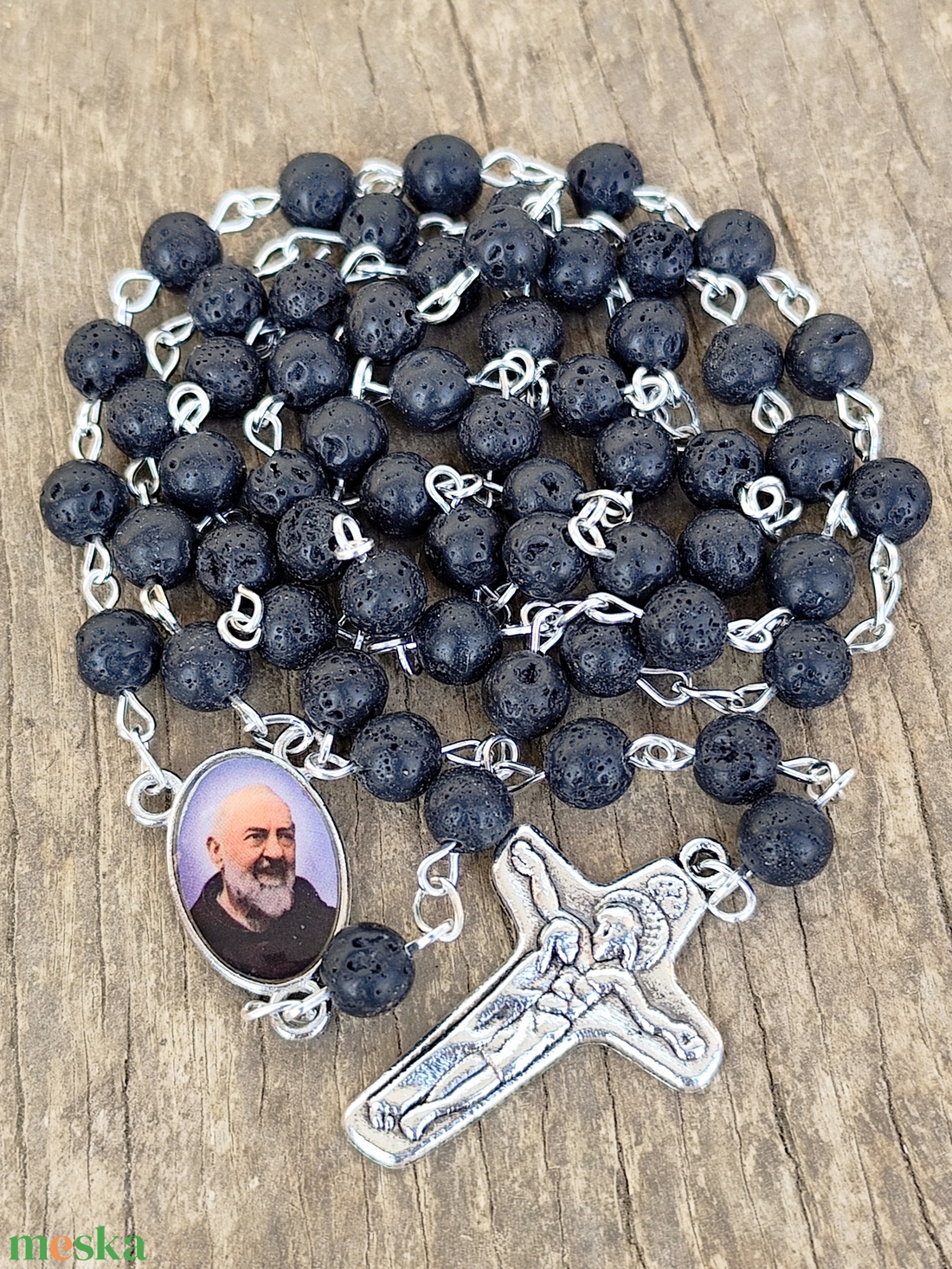 Lávakő rózsafüzér Pio atya medállal - otthon & életmód - vallás - lánc & füzér - Meska.hu Lávakő rózsafüzér Pio atya medállal - otthon & életmód - vallás - lánc & füzér - Meska.hu