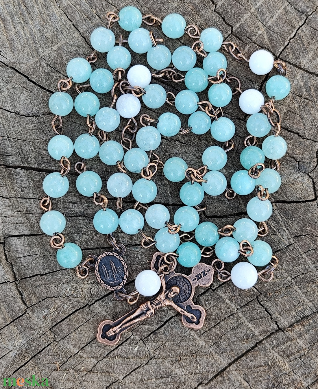 Jáde rózsafüzér  - otthon & életmód - vallás - lánc & füzér - Meska.hu