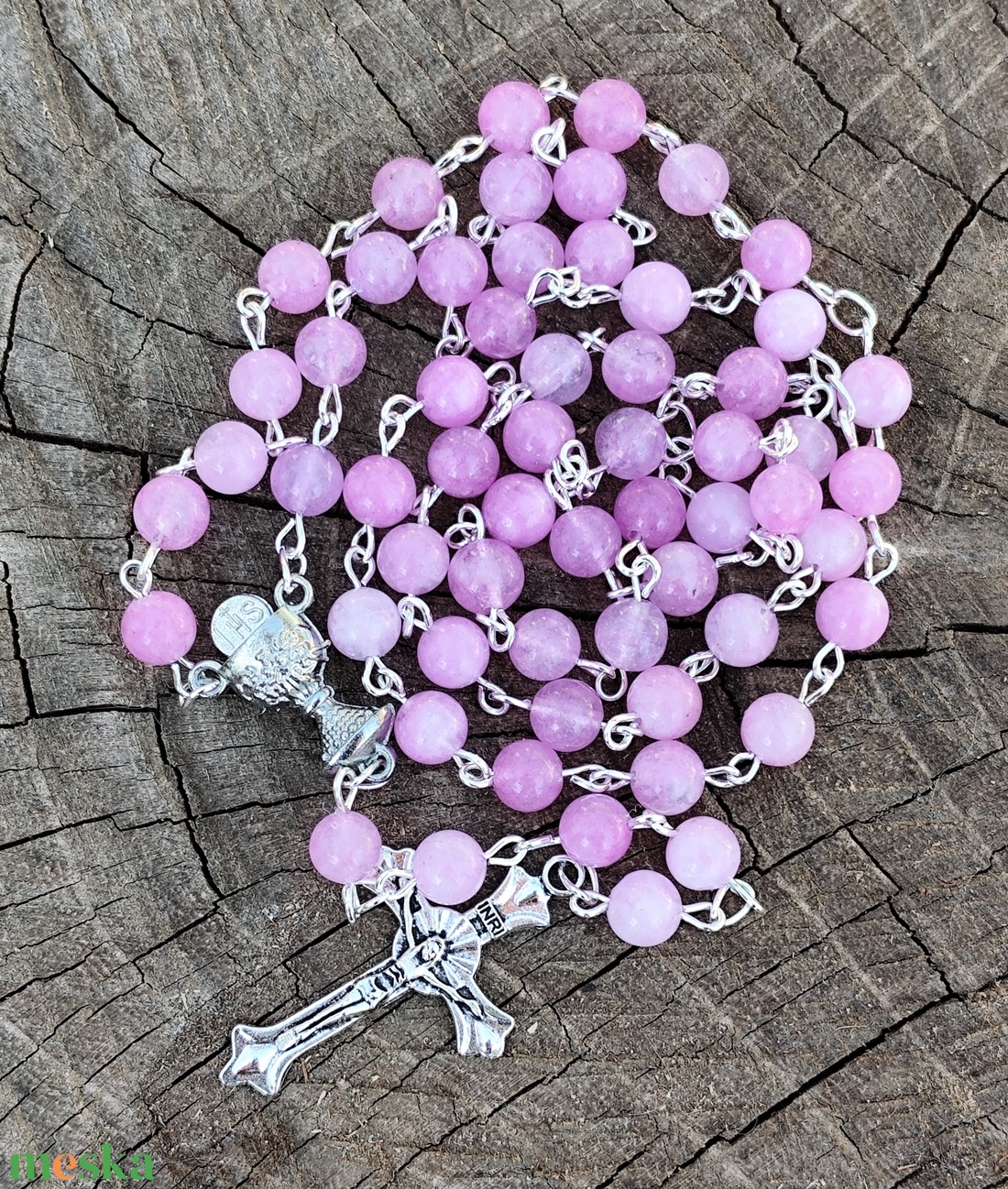 Elsőáldozási rózsafüzér -jade - otthon & életmód - vallás - lánc & füzér - Meska.hu