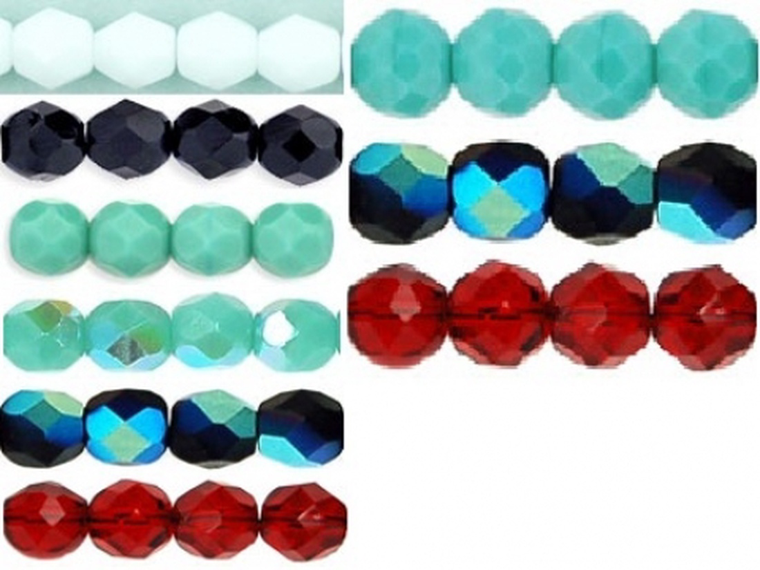 Cseh csiszolt gyöngy csomagok 3mm, 6mm, 8mm - kellékek & szerszámok - gyöngyfűzés kellékek - üveggyöngy - Meska.hu