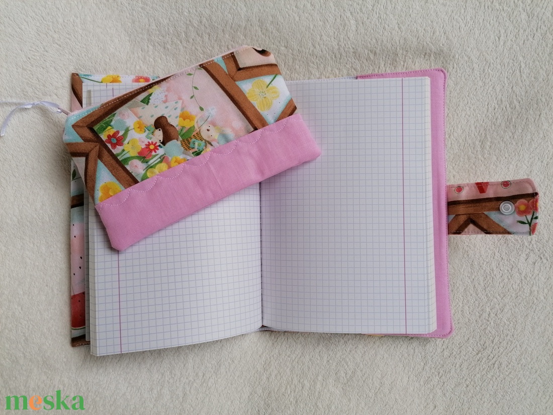 Mintás napló,jegyzetfüzet,neszeszerrel - otthon & életmód - papír, írószer - jegyzetfüzet & napló - Meska.hu