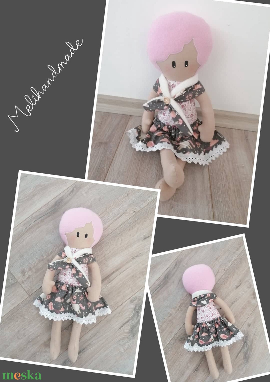 45cm magas textilbaba - játék & sport - baba & babaház - baba - Meska.hu