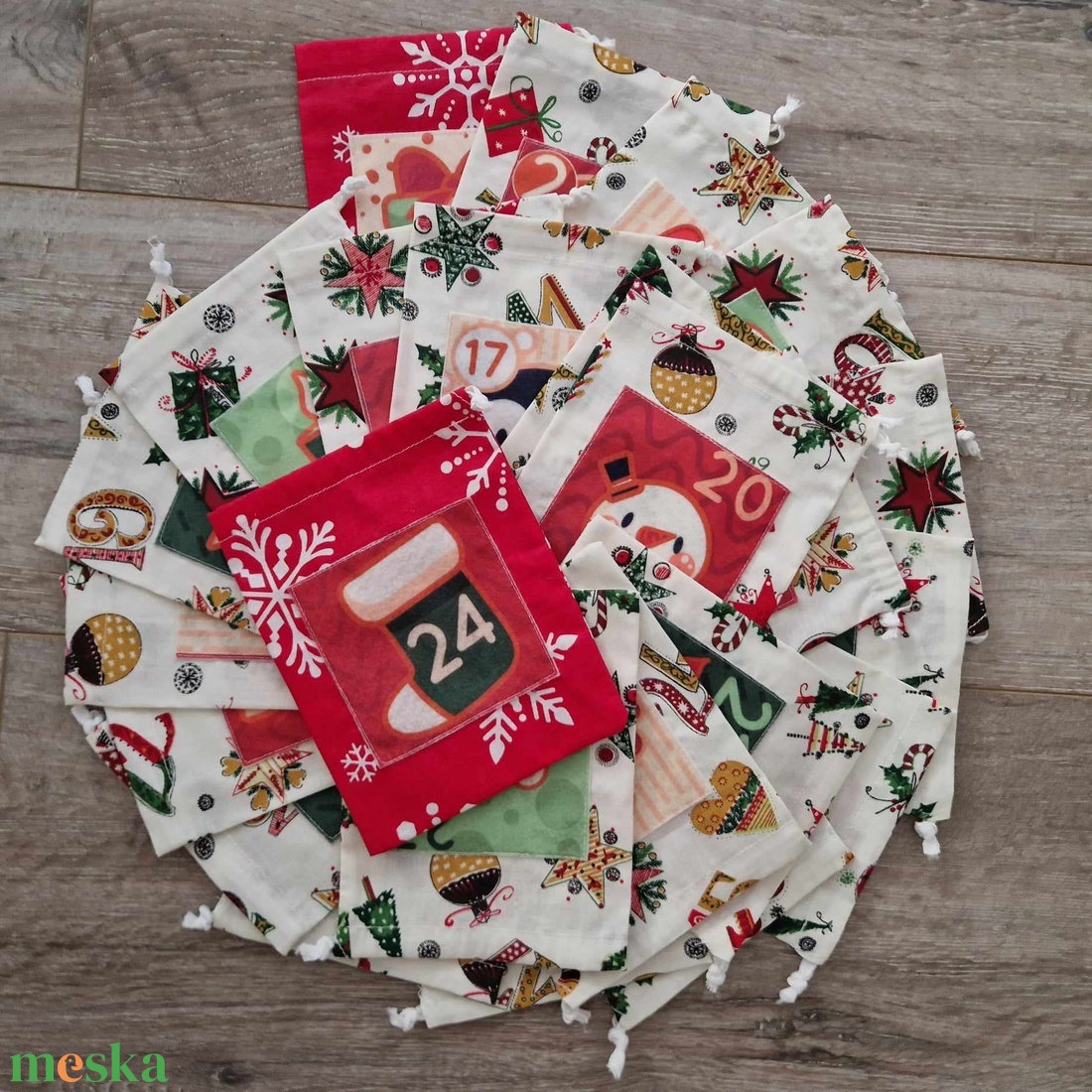 24db-os Adventi zsákocska,naptár - karácsony - adventi díszek - adventi naptár - Meska.hu 24db-os Adventi zsákocska,naptár - karácsony - adventi díszek - adventi naptár - Meska.hu