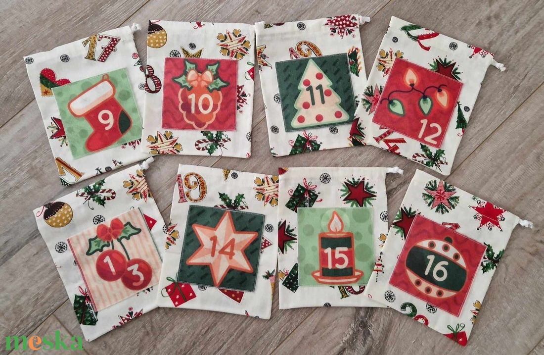24db-os Adventi zsákocska,naptár - karácsony - adventi díszek - adventi naptár - Meska.hu 24db-os Adventi zsákocska,naptár - karácsony - adventi díszek - adventi naptár - Meska.hu