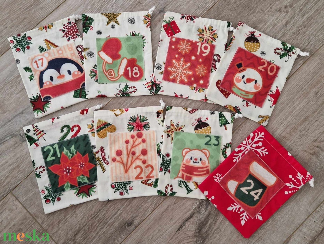24db-os Adventi zsákocska,naptár - karácsony - adventi díszek - adventi naptár - Meska.hu 24db-os Adventi zsákocska,naptár - karácsony - adventi díszek - adventi naptár - Meska.hu