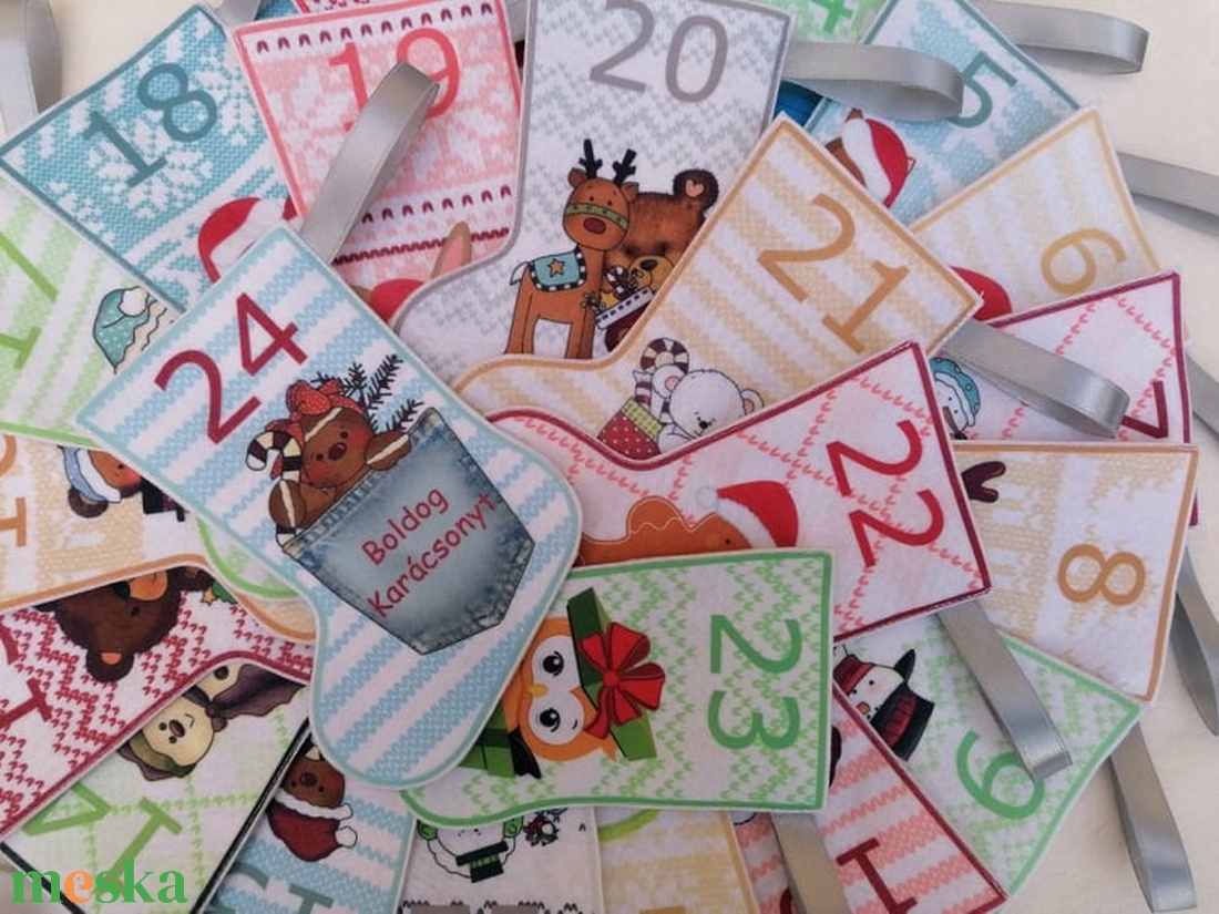 24db-Adventi kiscsizma - karácsony - adventi díszek - adventi naptár - Meska.hu 24db-Adventi kiscsizma - karácsony - adventi díszek - adventi naptár - Meska.hu