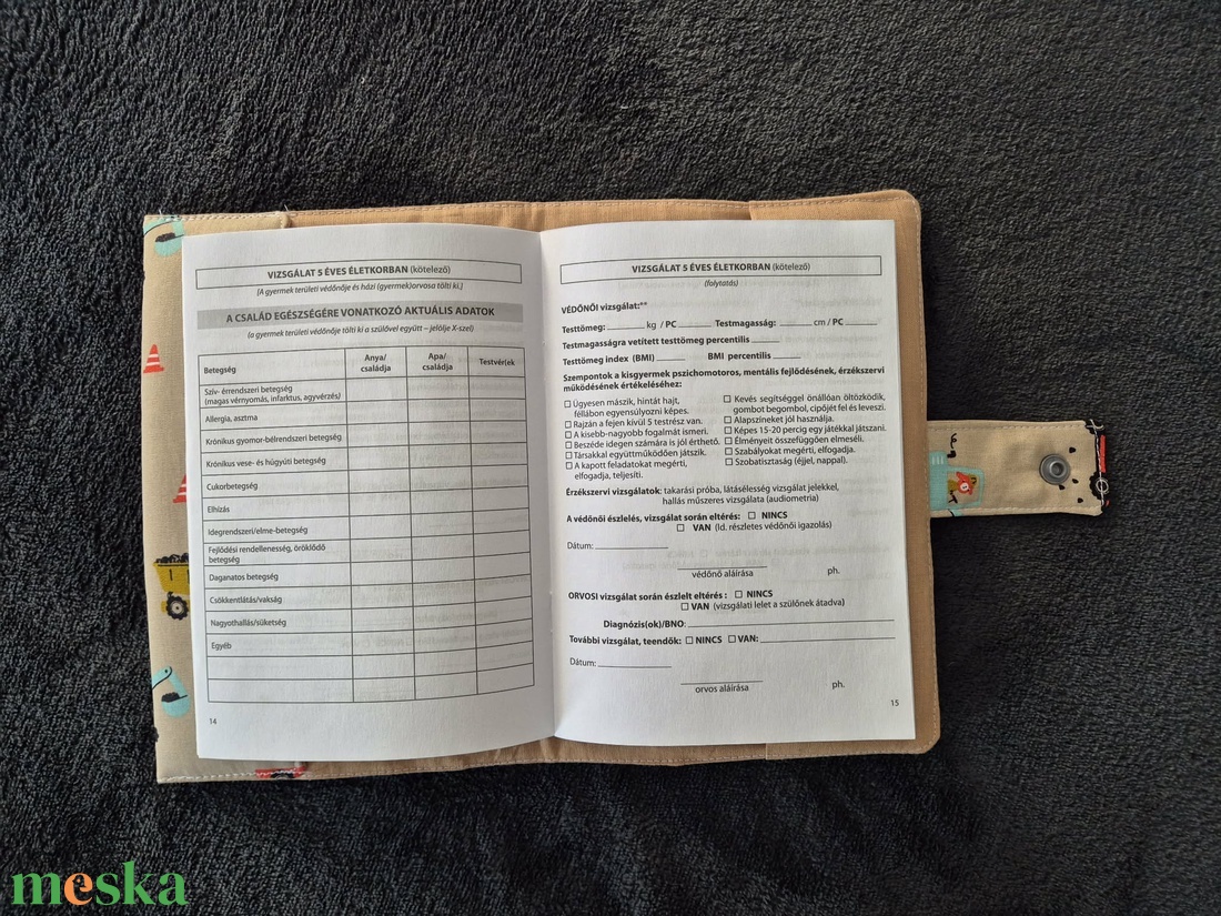 Egészségügyi kiskönyv borító rendelhető névvel - baba - mama - babaemlékek - egészségügyi kiskönyv borító - Meska.hu