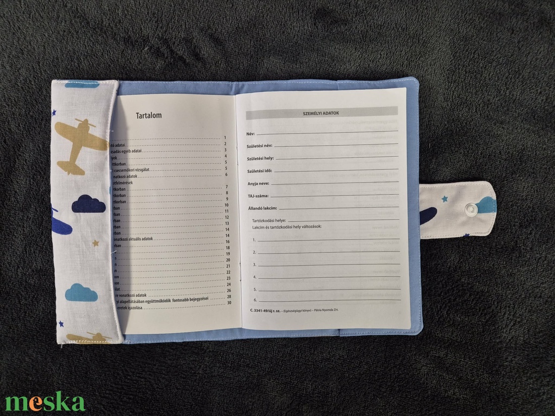 EÜ-kiskönyv borító  - baba - mama - babaemlékek - egészségügyi kiskönyv borító - Meska.hu